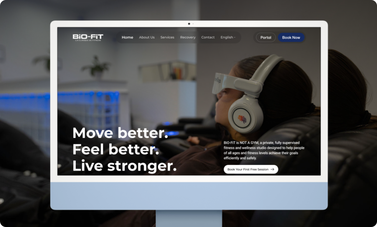 Biofit website preview